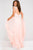 Sheer Embellished Neckline Mesh Prom Dress JVN48641