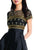 Aidan Mattox - MD1E203083 Illusion Beaded Bodice Taffeta Ballgown In Black