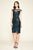 Tadashi Shoji - Sequined Illusion Neckline Column Dress In Blue