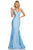 Sherri Hill - 52779 Crisscross Lace Up Fitted Sexy Dress In Blue