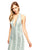 Tadashi Shoji - Sequined Plunging Halter Dress In Blue