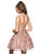 Intrigue by Blush - 614 V-Neck and Back Embellished Cocktail Dress In Pink and Gold