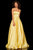 Sherri Hill - 52924 Strapless Satin A-Line Evening Gown In Yellow