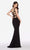 Alyce Paris - 60000 Strappy Jersey Sheath Dress in Black