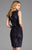 Scala - 60001 Embellished V-Neck Sleeveless Cocktail Dress In Blue and Purple