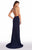 Alyce Paris - 60005 Sleeveless Fitted Bateau Jersey Dress In Blue