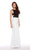 Alyce Paris - 60007 Contrast Bateau Cutout Waist Formal Gown in Black and White