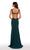 Alyce Paris - 60011 Sleek Deep V-neck Jersey Sheath Dress in Green