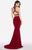 Alyce Paris - 60013 Two Piece Halter Trumpet Dress In Red