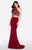 Alyce Paris - 60013 Two Piece Halter Trumpet Dress In Red