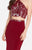 Alyce Paris - 60013 Two Piece Halter Trumpet Dress In Red