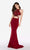 Alyce Paris - 60015 Embellished Two Piece Bodycon Jersey Dress in Red