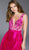 Jovani - 60016 Embellished Deep V-neck Ballgown With Sweep Train in Pink