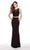 Alyce Paris - 60016 Bead Embellished Lattice Two Piece Dress in Black