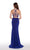 Alyce Paris - 60020 Embellished Two Piece Jersey Sheath Dress In Blue