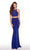Alyce Paris - 60020 Embellished Two Piece Jersey Sheath Dress In Blue