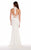Alyce Paris - 60021 Two Piece Embroidered Halter Dress In White and Neutral