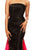 Johnathan Kayne - 6003 Contrasting Bow Draped Evening Gown in Black and Pink