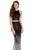 Alyce Paris - 60031 Two Piece Sequined Halter Dress In Black and Silver