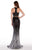 Alyce Paris - 60031 Two Piece Sequined Halter Dress In Black and Silver