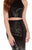 Alyce Paris - 60031 Two Piece Sequined Halter Dress In Black and Silver