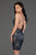 SCALA - 60031 Sequin Embellished Open Back Dress In Blue and Nude