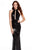 Alyce Paris - 60034 Strappy Fitted High Halter Evening Gown In Black