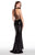 Alyce Paris - 60034 Strappy Fitted High Halter Evening Gown In Black