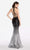 Alyce Paris - 600341 Sequined Ombre Halter Mermaid Gown In Black and Silver