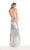 Alyce Paris Long Sequined Plunging V-Neck Sheath Gown 60036 In Silver