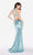Alyce Paris - 60037 Sequined Side Cutout Sleeveless Sheath Dress in Blue