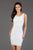 SCALA - 60038 Strappy Sequined Fitted Cocktail Dress In White