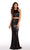 Alyce Paris - 60038 Sequined Two Piece Halter Sheath Dress In Black