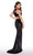 Alyce Paris - 60040 Velvet Two Piece Sequined Sheath Dress In Black