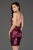 SCALA - 60041 Multicolored Sequined Deep Halter V-neck Sheath Dress In Red and Multi-Color
