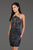 SCALA - 60045 Sequin Embellishments Halter Cocktail Dress In Blue