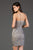 SCALA - 60045 Sequin Embellishments Halter Cocktail Dress In Gray