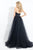 Rachel Allan  - 6004 Strapless Tulle Overlay Mermaid Gown in Black