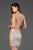 SCALA - 60052 Sequined Halter Sheath Dress In Nude