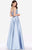 Alyce Paris - 60056 Lace Bodice Two Piece Mikado A-Line Gown In Blue
