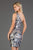 SCALA - 60058 Sequined One Shoulder Sheath Dress In Silver