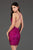 SCALA - 60060 Allover Sequin Sexy V Neckline Fitted Cocktail Dress In Pink