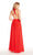 Alyce Paris - 60061 High Neck Lace Bodice Chiffon Gown In Red