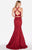 Alyce Paris - 60066 Two Piece Beaded Lace Trumpet Dress In Red