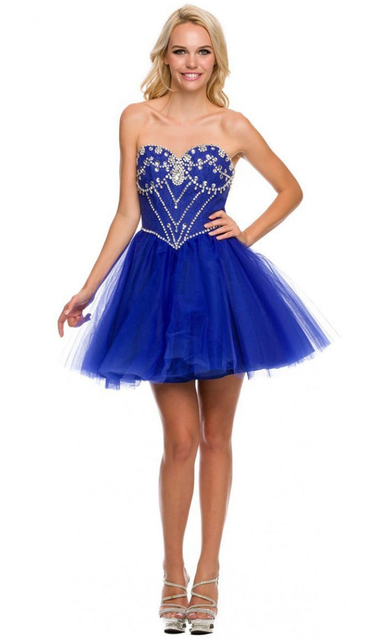 Bejeweled Sweetheart A-Line Dress