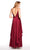 Alyce Paris - 60091 Ruched Plunging Tiered Evening Dress in Red