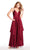 Alyce Paris - 60091 Ruched Plunging Tiered Evening Dress in Red