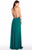Alyce Paris - 60093 Ruched Plunging Chiffon Evening Dress In Green