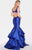 Alyce Paris - 60099 Sleeveless V Neck Ruffled Mermaid Gown In Blue