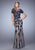 La Femme - Lace Illusion Bateau Sheath Dress 21703 in Blue